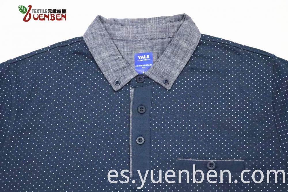 Men's Jersey Printed Oxford Collar Shirt